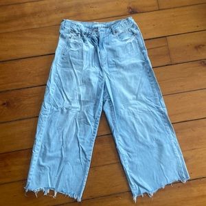 High rise wide leg jeans